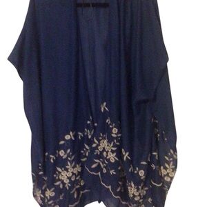 Chaps Blue Floral Kimono